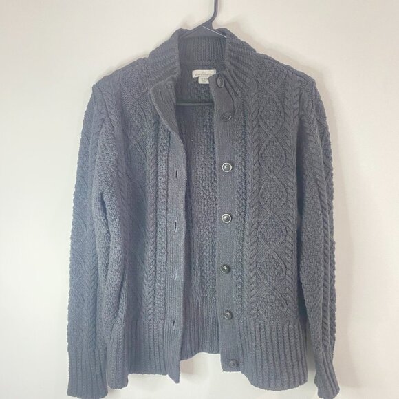 LL Bean Signature Cable Knit Cardigan – Timeless Texture in Pure Cotton - Picture 5 of 17